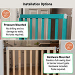 Ingenuity Doorway 36S Series customizable wooden baby gate with pressure and hardware mount options