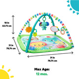 Bright Starts Wild Wiggles Baby Activity Gym & Machine-Washable Play Mat, Green