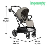 Ingenuity 3DSuite Modular Stroller with Reversible Seat, One-Hand Fold, Car Seat Compatible & Extra-Large Storage - Cashew