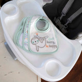 Ingenuity Easy Eater 4-Pack Absorbent Terry-Backed Cotton Baby Bib Set for Eating or Teething - Canopy