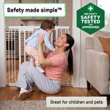 The Doorway Series Hands Free Open Gate for Babies and Pets - White