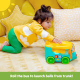 Bright Starts Pop & Roll Safari Bus Ball Play Toy, Elephant, Unisex