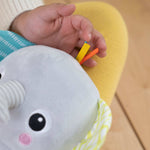 Hug-a-bye Baby soft elephant toy with light-up tummy and soothing melodies for infants