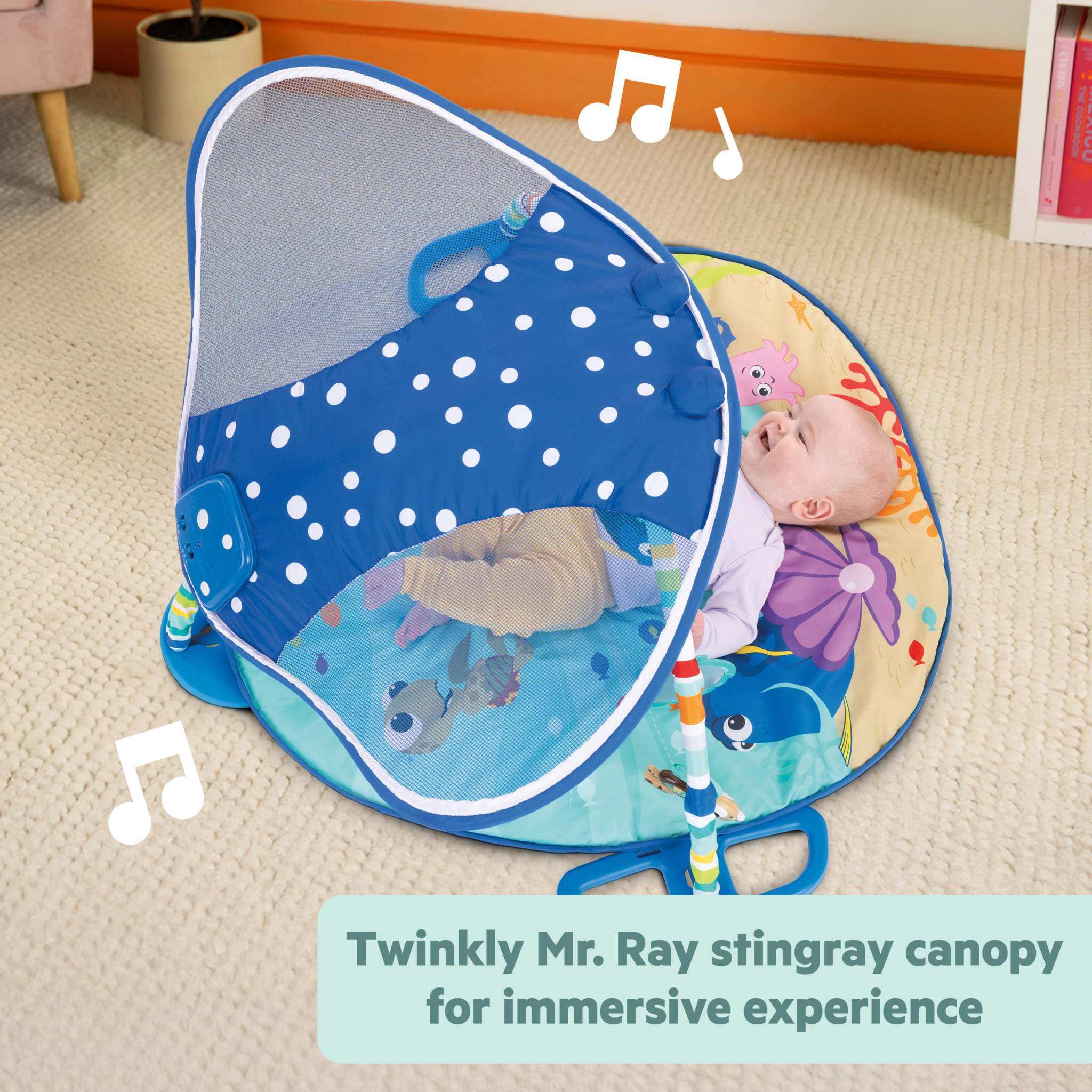 Disney Baby Finding Nemo Mr Ray ocean lights and music play gym