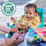 Disney Baby Finding Nemo Pop N Dine portable high chair with suction cup Nemo toy