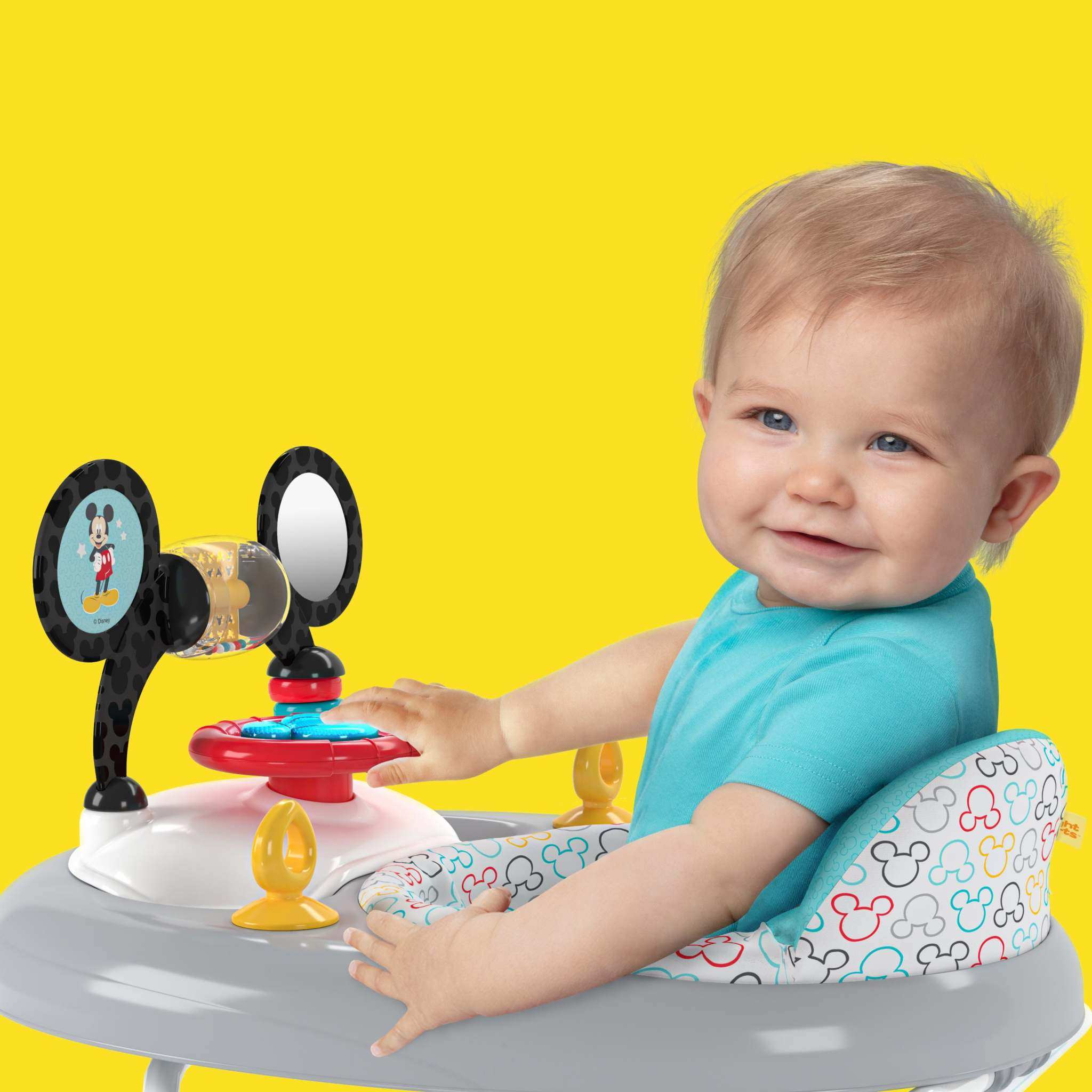 Disney Baby Mickey Mouse 2-in-1 adjustable baby activity walker with lights and sounds