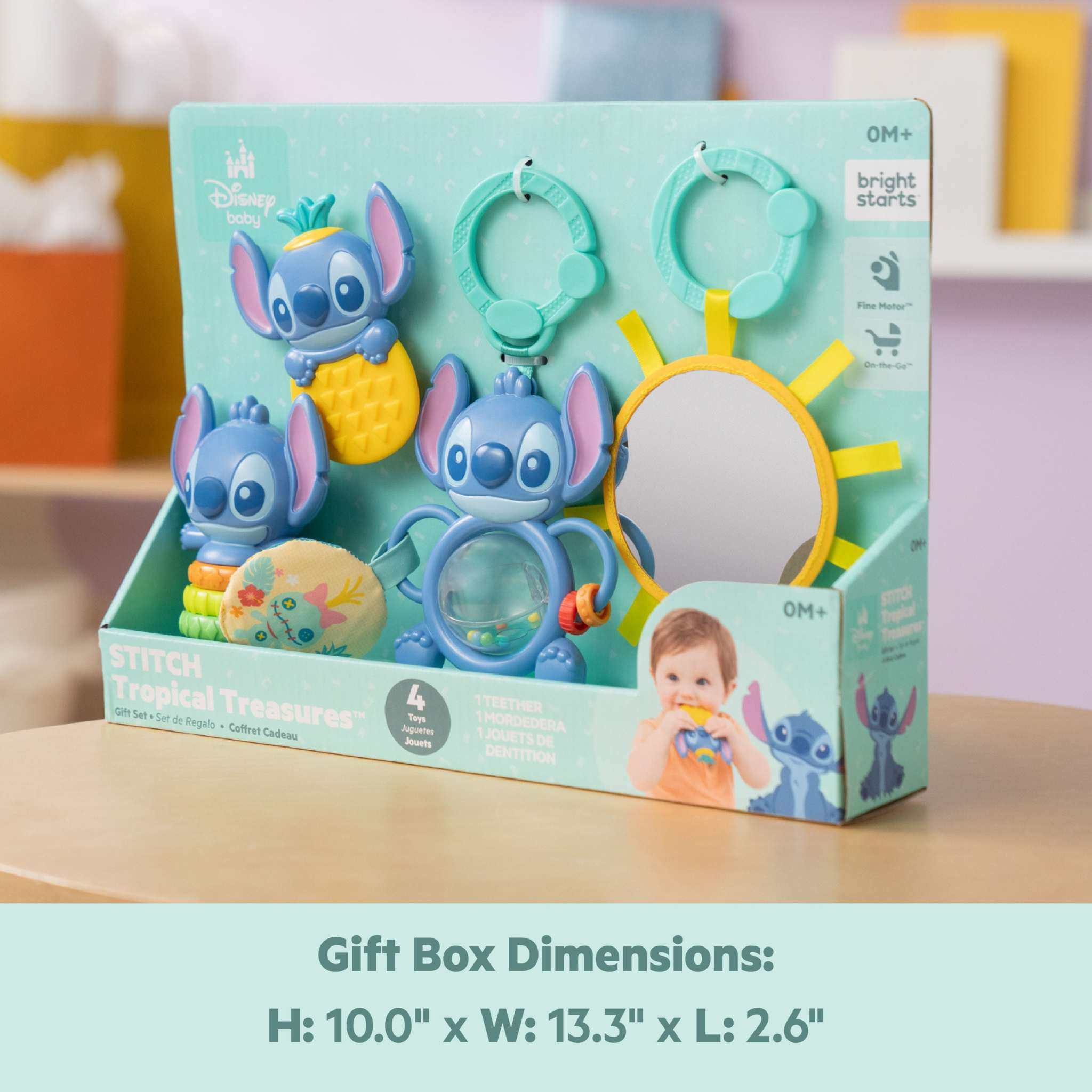 Disney Baby Stitch tropical treasures gift set with toys and teether
