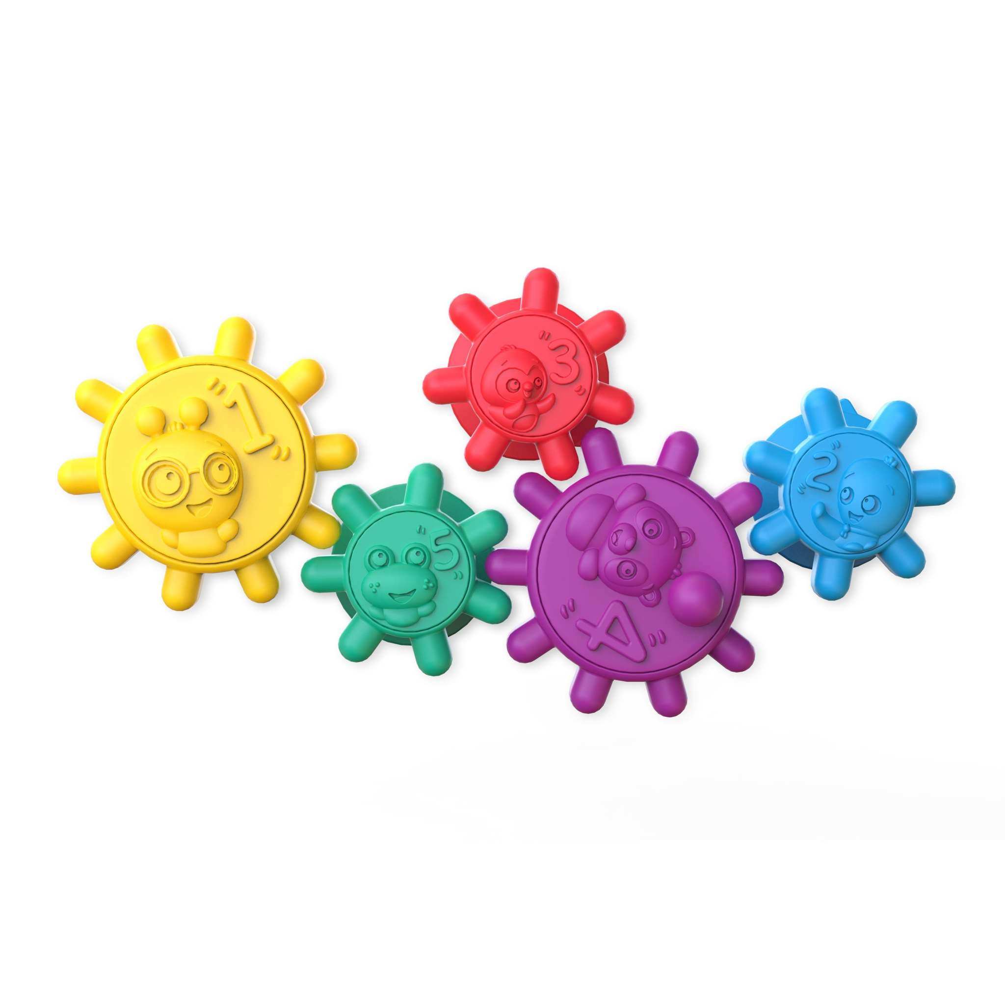 Baby Einstein colorful suction cup spinning gears bath toy set for infants