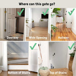 White Ingenuity Doorway 48W Series pet and baby gate with arch