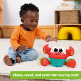 Bright Starts Rockin’ Crawling Crab Interactive Baby Toy with Music & Dancing, Red