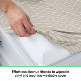 Ingenuity CozyClean Changing Pad, Wipeable Vinyl Surface, Removable Machine-Washable Cover, Fits Most Changing Tables - Taupe