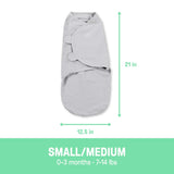 SwaddleMe by Ingenuity Easy Change Swaddle, Size SM, 0-3 months, 3pk (Botanical Jungle)