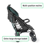 Lightweight 3Dlite Jewel Stroller with multi-position recline, oversized canopy, and compact fold for parents on the go