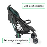 Lightweight 3Dlite Jewel Stroller with multi-position recline, oversized canopy, and compact fold for parents on the go
