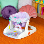 Purple Paradise Learn-to-Sit 2-position baby floor seat with toys and padded support