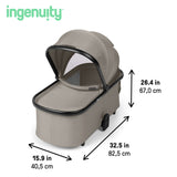 Ingenuity 3DSuite DualDock Carry Cot  Portable Baby Bassinet for Overnight Sleep (with Stand Only) & Stroller Carry Cot - Cashew