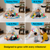 Baby Einstein Discover More 4-in-1 Developmental Play Gym & Activity Mat, Ages 0+ Months