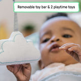 Ity by Ingenuity Bouncity Bounce Vibrating Deluxe Bouncer with removable headrest and toy bar for newborns