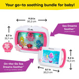 Baby Einstein Sea Dreams Soother Bundle, 2 Piece Set, In Nursery & On-the-Go Toy, Pink, Ages 0+ Months