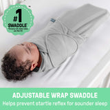SwaddleMe by Ingenuity Monogram Collection Swaddle, Size 0-3 Months, 2pk - Sunset Space