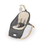 Ingenuity Every Season Rocking Seat with natural lambswool and toy bar for babies 0-30 months