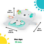 Bright Starts Tummy Time Prop & Play polar bear mat with detachable toys and prop pillow for baby support