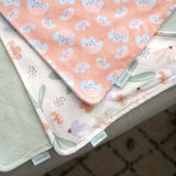 Ingenuity Easy Eater 3-Pack Baby Bandana Cotton Drool Bib for Eating or Teething - Posy
