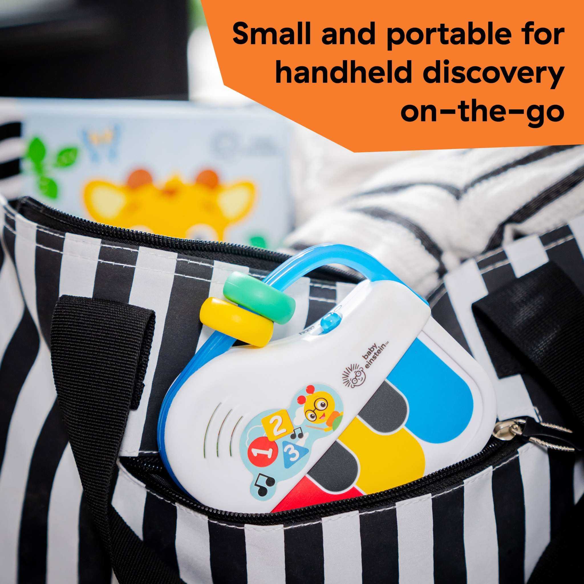 Baby handheld piano toy with magic touch keys for infants