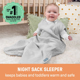 SwaddleMe by Ingenuity Night Sack Sleeper, Size 3-18 months, 1-pack - Heather Grey