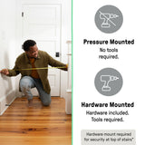 The Doorway Series Hands Free Open Gate for Babies and Pets - White