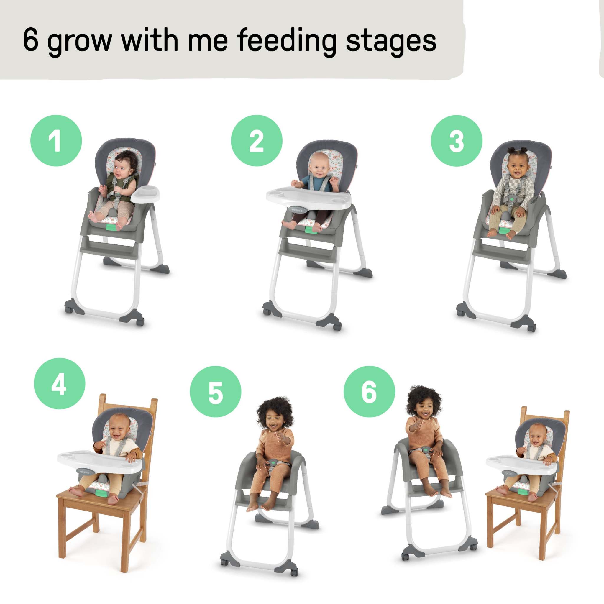 Ingenuity Full Course Convertible 6-in-1 High Chair