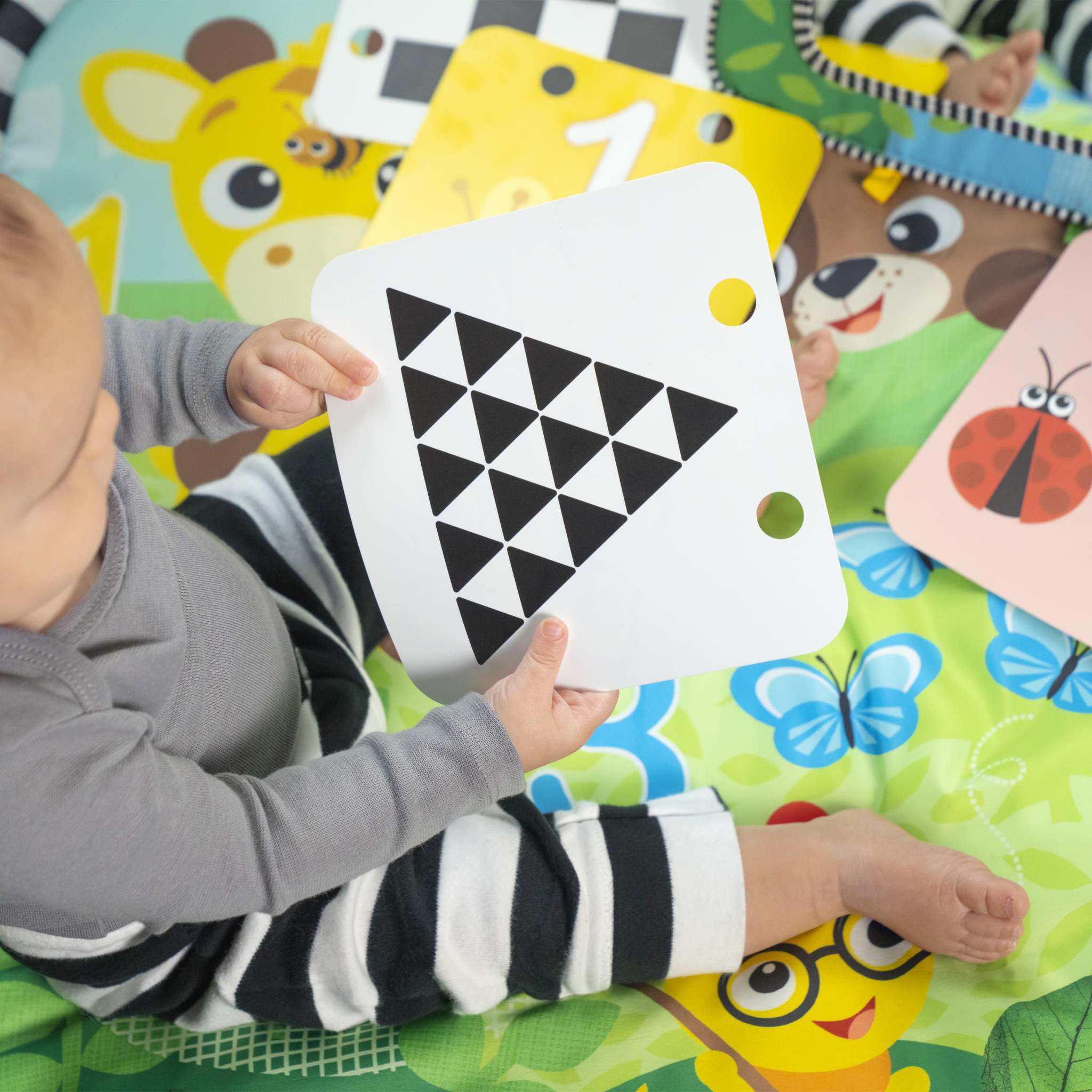 garden tummy time mat & mirror