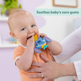 Disney Baby Stitch teether toy soothing baby's sore gums with tropical design