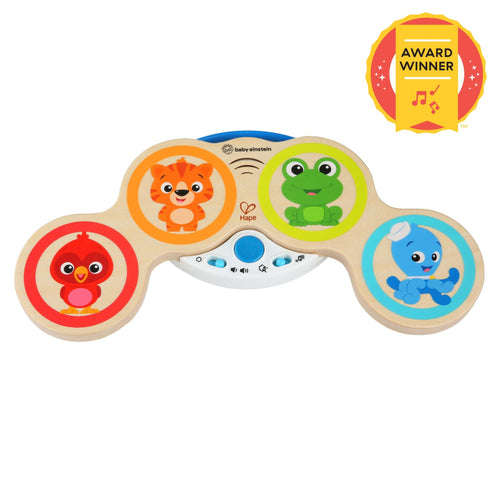 Baby Einstein Magic Touch Drums wooden musical toy for babies with touch-activated notes and volume control