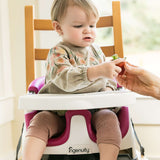 Ingenuity Baby Base 2-in-1 Booster Feeding and Floor Seat, Pink Flambe