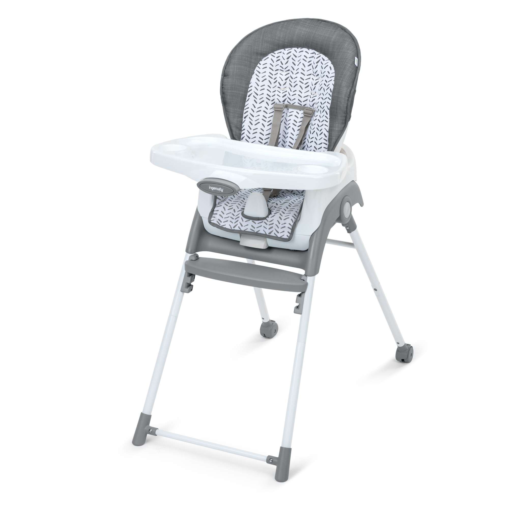 Ingenuity Trio foldable 6-in-1 baby high chair with adjustable footrest and removable tray