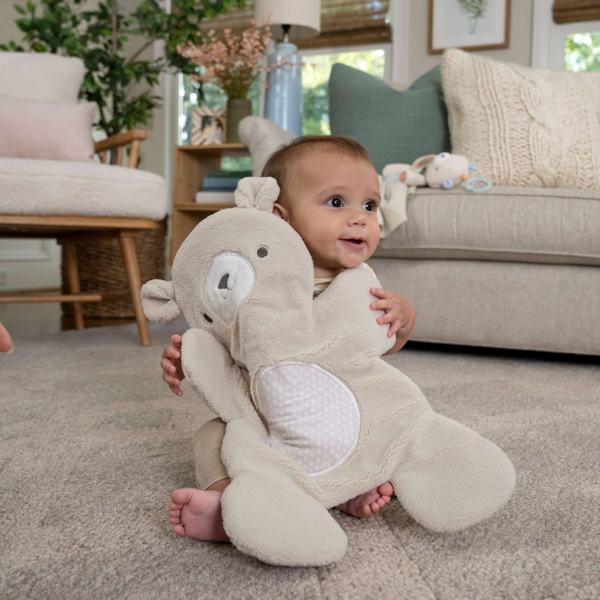 baby in a inlighten bouncer - nate