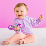Bright Starts Rattle & Shake BPA-Free Baby Barbell Toy, Green, For Ages Newborn +