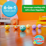 Bright Starts Giggables Roll & Chase Pals 6-pack animal toys for babies