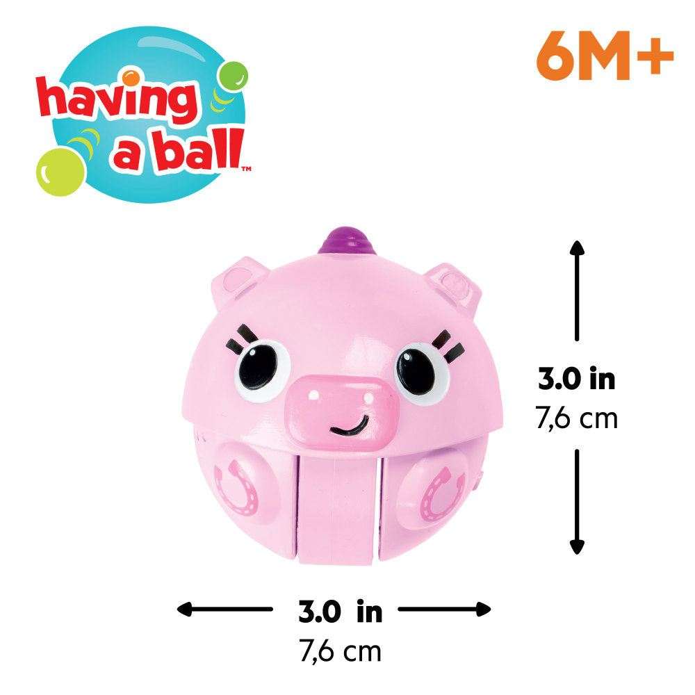 Bright Starts Giggables Roll & Chase Pals six animal characters baby toys