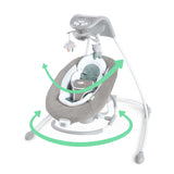 Ingenuity InLighten 2-in-1 Baby Swing & Rocker with Cool Mesh, Pemberton