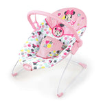 Pink Minnie Mouse Spotty Dotty Vibrating Baby Bouncer with Toys and Safety Harness