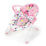 Pink Minnie Mouse Spotty Dotty Vibrating Baby Bouncer with Toys and Safety Harness
