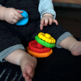 Baby Einstein 5-piece multi-textured stacking teether toy for infants