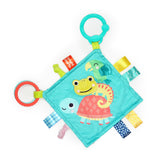 Bright Starts Fuzzy Feelies Soothing Plush Security Blanket with Taggies
