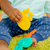 Bright Starts Gummy Buddies 3-Pack Textured Teethers - Elephant, Lion, Monkey
