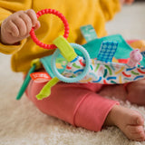 Bright Starts Fuzzy Feelies Soothing Plush Security Blanket with Taggies