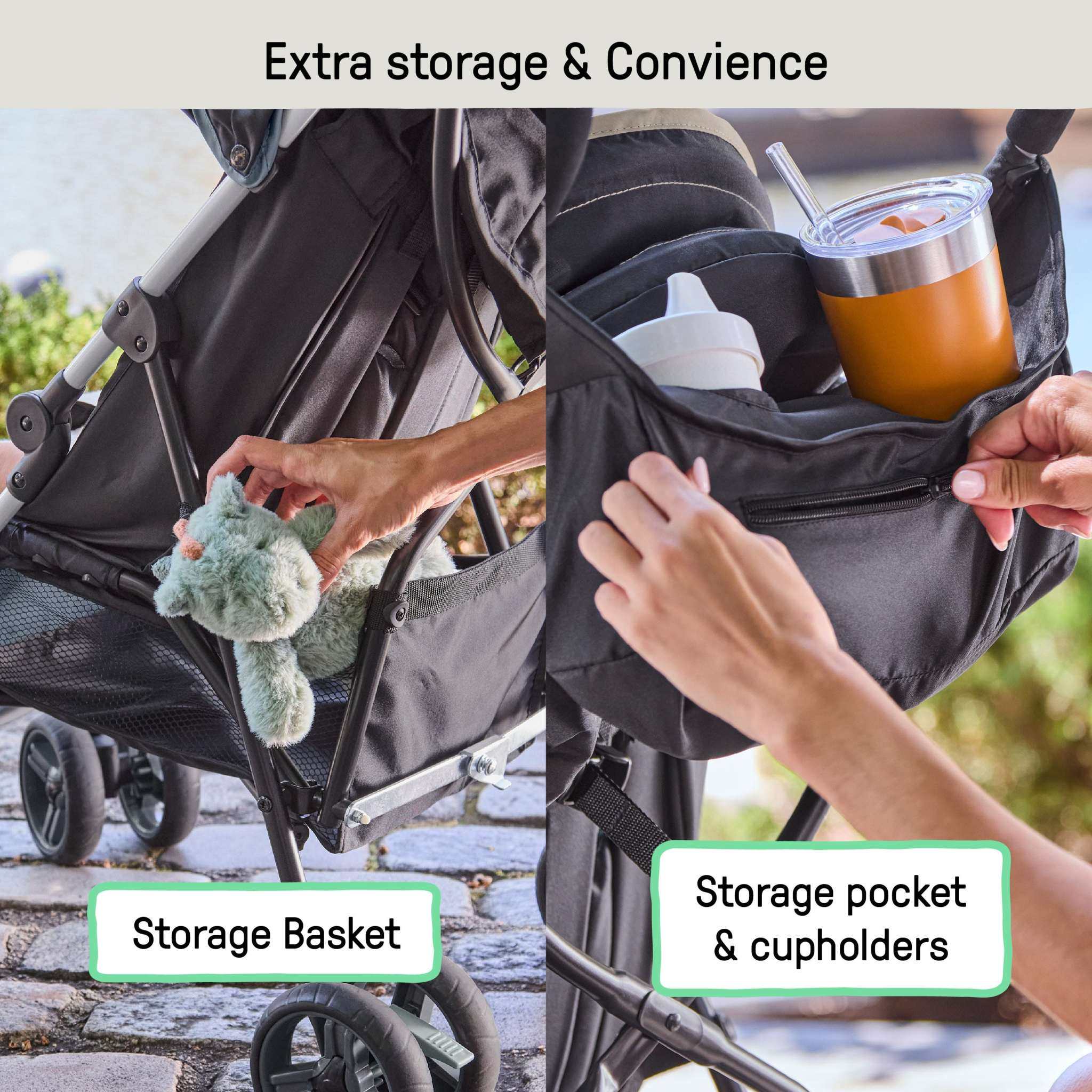 Ingenuity 3D Mini Convenience lightweight umbrella stroller with storage basket