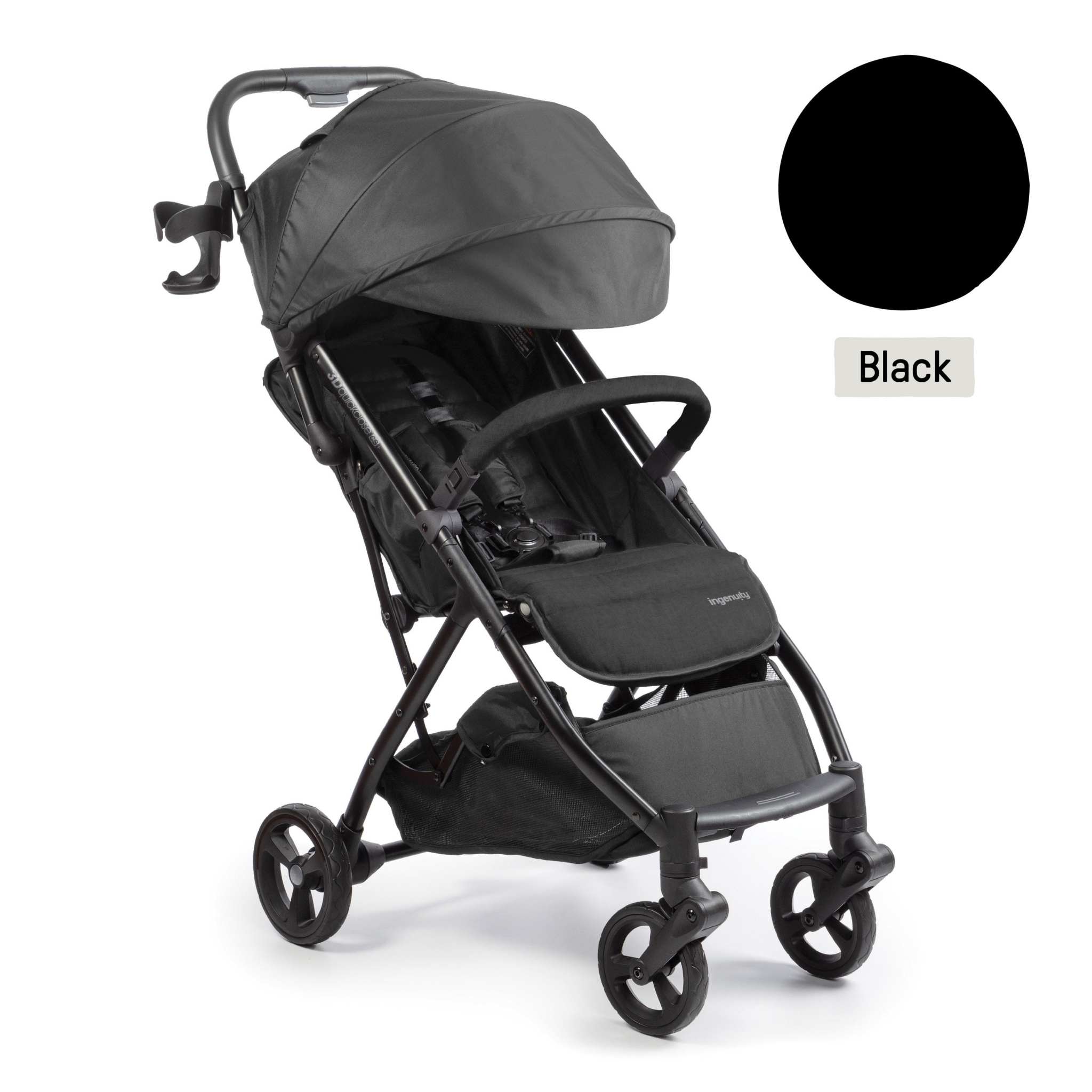 Ingenuity 3Dquickclose CS+ compact fold stroller with oversized canopy and large storage basket