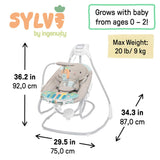 Ingenuity 4-in-1 baby swing and rocker with piano playtime